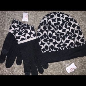 Coach Hat and Glove Set